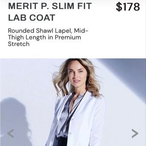 Medlita Merit P. Slim Fit Lab Coat / Doctor White Coat